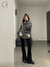 YANYAN KNITS 24 Autumn and Winter Goose Hoodie Winter Coat YYK-YYW24-0063-ZONGLV Brown/Green